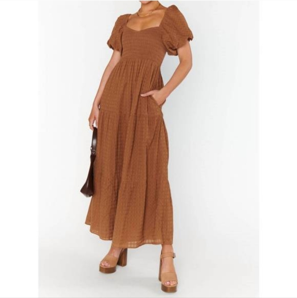 SHOW ME YOUR MUMU Joanna Midi Dress in Brown